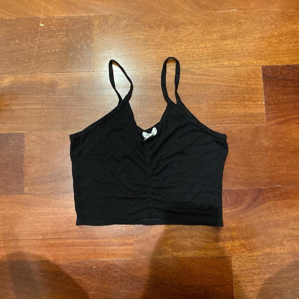 Ella Black Crop Top